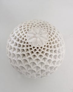 Art Deco Marble Globe Light (15" dia), Outdoor Sphere Lamp