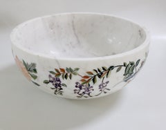 Mughal Decorative Bowl, Pietra Dura White Marble