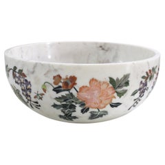 Anglo-Indian Stone Bowl, Pietra Dura Inlay