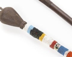 TSHOKWE QUICO - African Art - Porrinho and stick - Angola - 19th Century