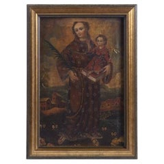 Peinture - Sainte Philomène avec l'Enfant Jésus - XIXe siècle