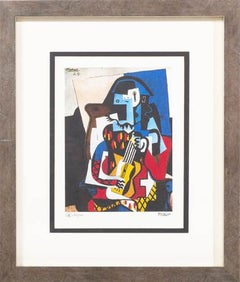 Pablo Picasso - Lithograph 'Harlequin Musician; 1924' (signed)