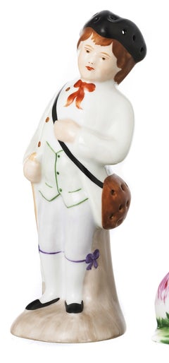 Porcelain - Hunter toothpick holder and cat sculpture - Vista Alegre