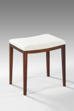 Pair of Scandinavian Modern Stools in Rosewood and Wool, 1960s