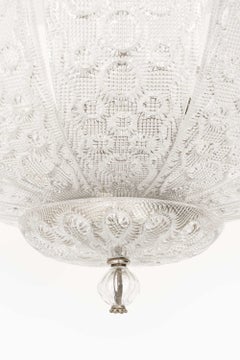 Plafonnier moderne scandinave en chrome et verre, signé Carl Fagerlund, années 1940