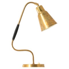 Scandinavian Modern Table Lamp, in Brass and Lacquer by Eje Ahlgren, 1950s