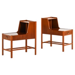 Pair of Scandinavian Modern Bedside Tables in Mahogany by David Rosén, 1954