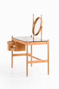 Frisierpult im skandinavischen Modern-Stil aus Esche und Glas, 1950er Jahre