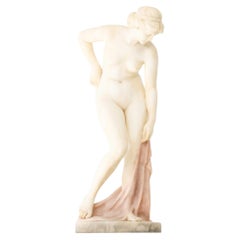 Alabasterskulptur einer stehenden Frauenfigur von Erich Schmidt-Kestner, 1930er Jahre
