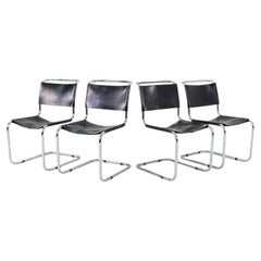 Lot de quatre chaises de salle à manger B33 « Marcel Breuer pour Knoll / Gavina », années 1960