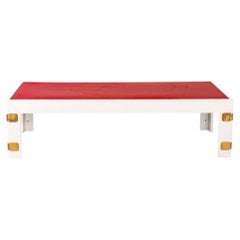 1970s Bra Bohag Bjarnum AB Konsul Coffee Table with Enameled Top in Red