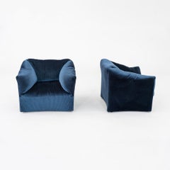 1970s Pair of Mario Bellini for Cassina Tentazione Non-Swivel Club Lounge Chairs