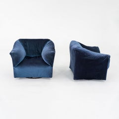1970s Pair of Mario Bellini for Cassina Tentazione Swivel Club Lounge Chairs