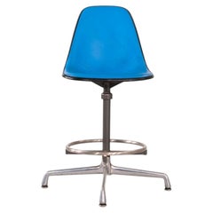 1970s Herman Miller Eames Drafting Stool 622 NS in Blue