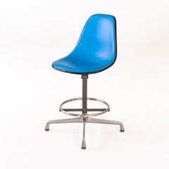 1970s Herman Miller Eames Drafting Stool 622 NS in Blue