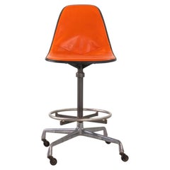 1970s Herman Miller Eames Drafting Stool Model 622NS in Orange