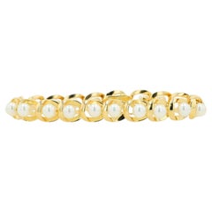 14-Karat-Perlenarmband von Mikimoto