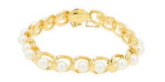 14-Karat-Perlenarmband von Mikimoto