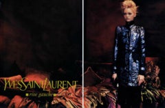 Manteau bleu de Chinoiserie Yves Saint Laurent par Tom Ford, A/H 2004