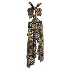 S/S 2002 Yves Saint Laurent by Tom Ford Runway Jaguar Chiffon Wrap Gown FR36