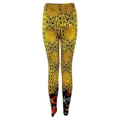 S/S 1992 Gianni Versace Baroque Ocean Motif Tights