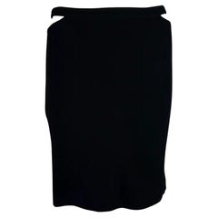 F/W 1997 Gianni Versace Black Cut Out Runway Runway Skirt