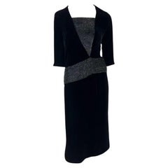 F/W 2007 Christian Dior Haute Couture by John Galliano Black Velvet Beaded Dress