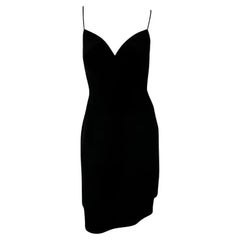 Mini-robe slip noire à volants « Little Black » de Thierry Mugler, années 1990, taille 42FR