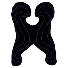 F/W 1987 Thierry Mugler Curved Black Velvet Bustier Cutout Crop Top 38FR Top of