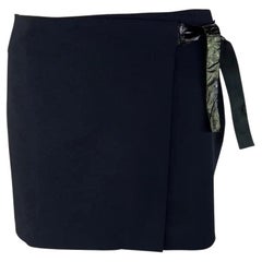 S/S 1998 Gucci by Tom Ford Prototype Sample Patent Leather Wrap Mini Skirt IT42