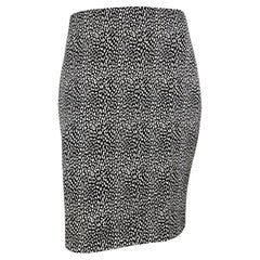 F/W 1996 Gianni Versace Couture Black White Cheetah Print Pencil Skirt