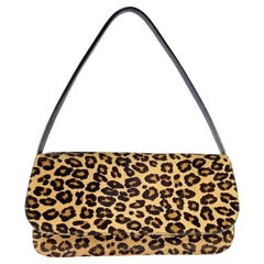 F/W 2000 Dolce & Gabbana Leopard Print Pony Hair Small Shoulder Bag
