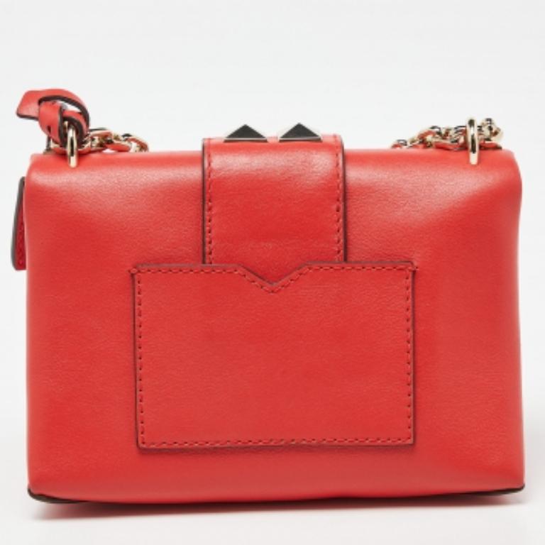 Arancia Michael Kors Mini Cece Crossbody in pelle borchiata rossa in vendita
