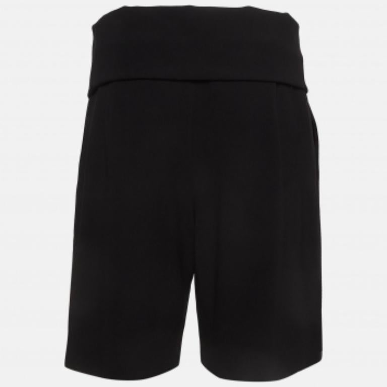 Donna Max Mara Pantaloncini neri in crepe a vita alta M in vendita