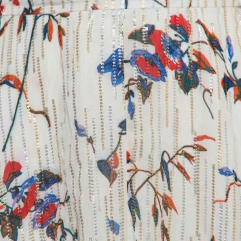 Donna Maje White Gonna asimmetrica in lurex stampato S. in vendita