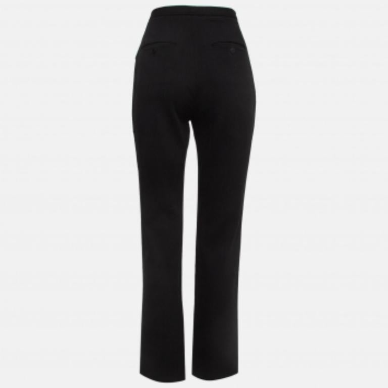 Balenciaga Pantalon en laine noir avec détails drapés M. en vente 1