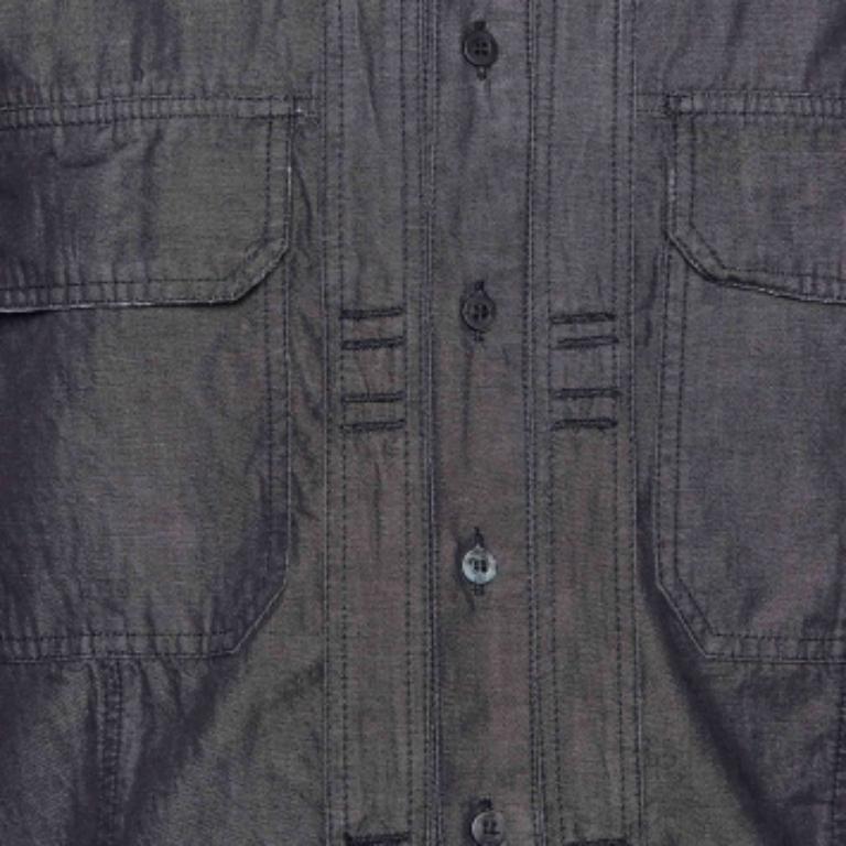 Just Cavalli Camisa negra de algodón con botones L Negro en venta