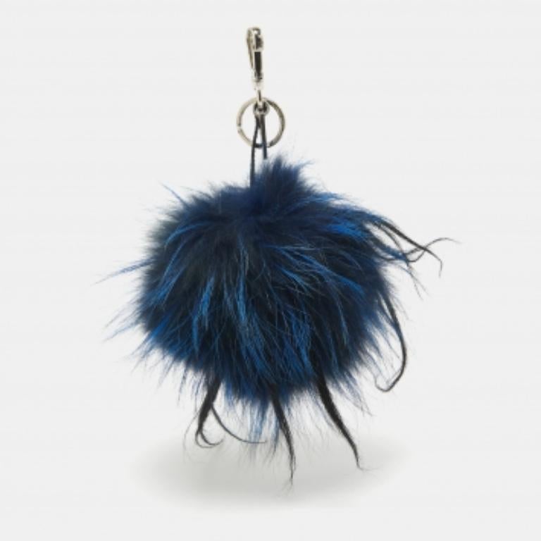 Fendi - Sac à main à breloques en cuir et fourrure de renard imprimé confettis multicolores Pour femmes en vente