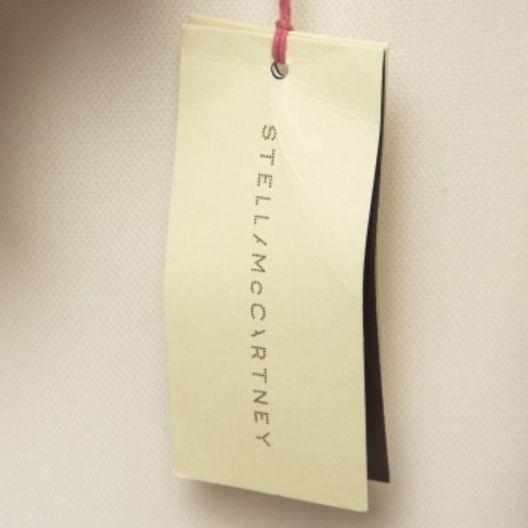 Stella McCartney Creme Seitenstreifen Wolle Mischung formale Hose S im Angebot 3