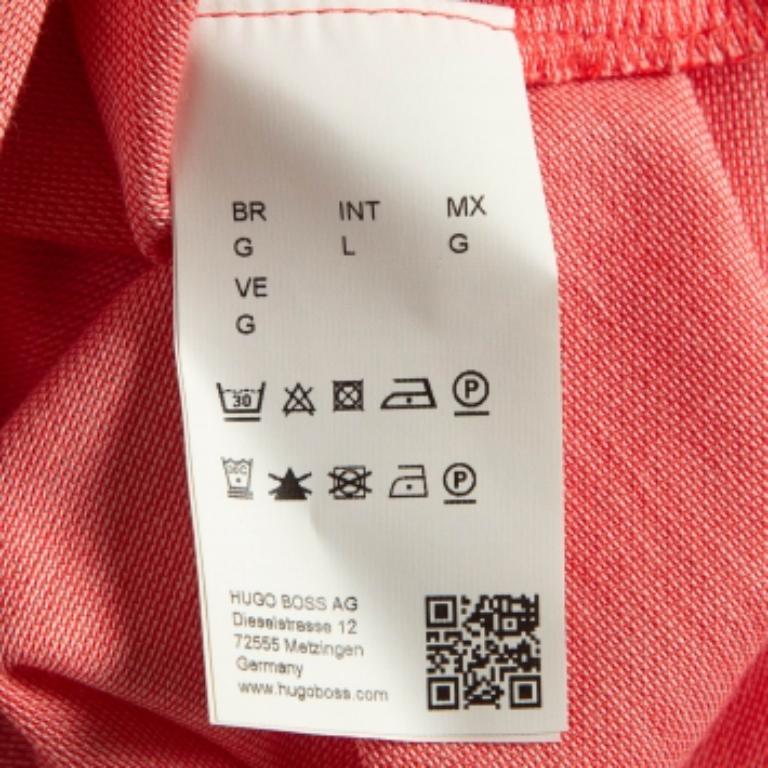 Uomo Hugo Boss - Maglietta Polo in cotone Pima rosa L. in vendita