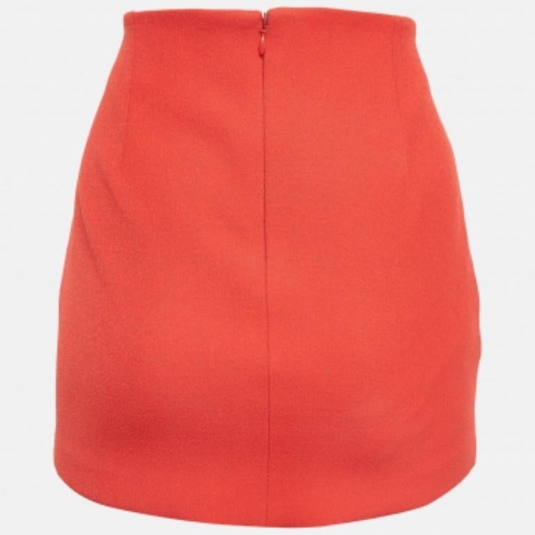Donna Minigonna a pieghe in crepe rossa di Maje S in vendita