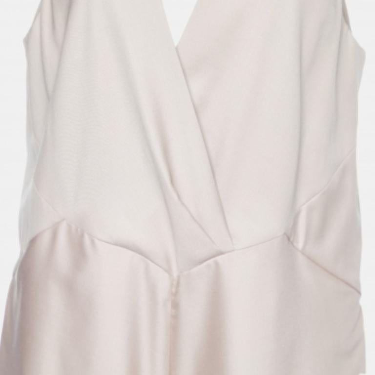 Kenzo Pinker ärmelloser Jumpsuit aus Wolle und Seide L im Zustand „Gut“ im Angebot in Dubai, Al Qouz 2