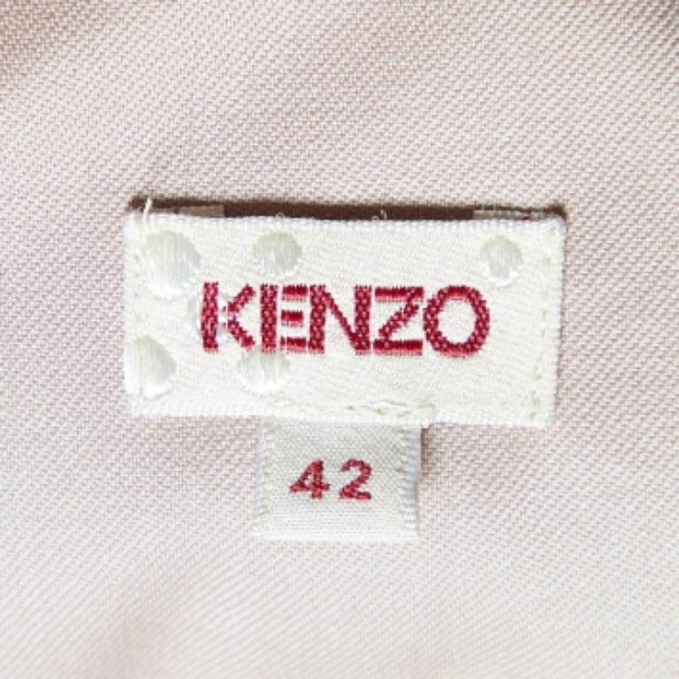 Kenzo Pinker ärmelloser Jumpsuit aus Wolle und Seide L Damen im Angebot