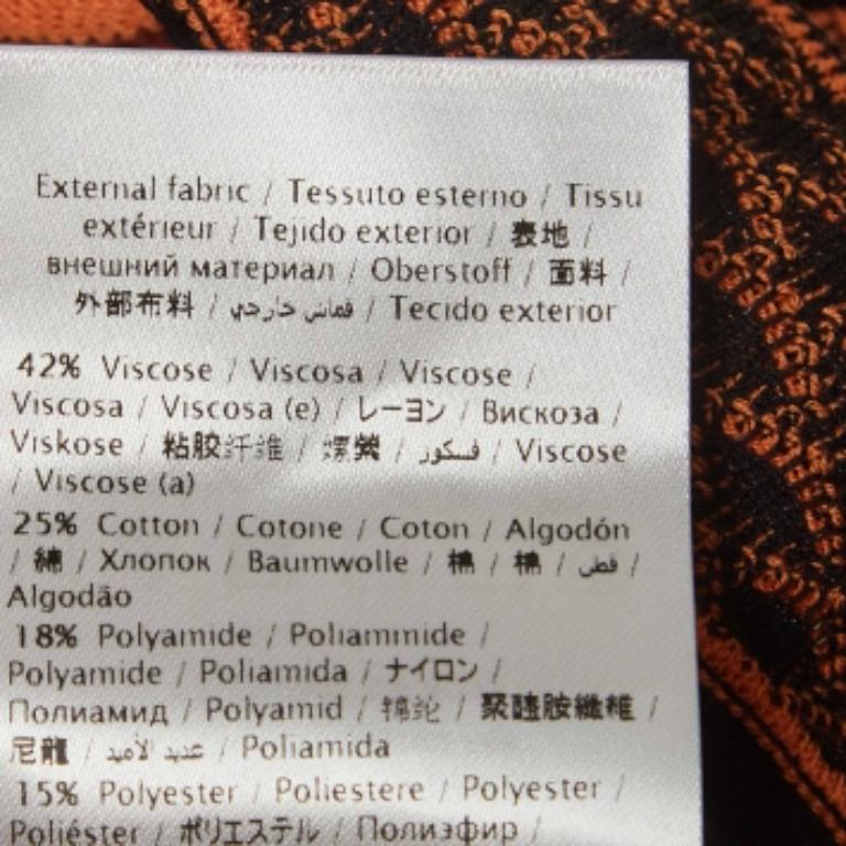 Arancia M Missoni - Top in maglia a fantasia arancione S.I.M. in vendita