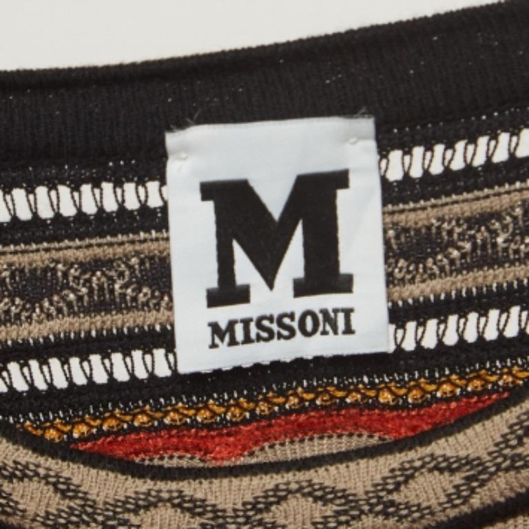M Missoni Top in maglia a fantasia multicolore S.I.M. in vendita 2