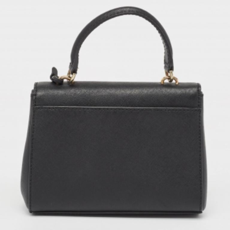 Michael Kors - Sac à main Ava en cuir Saffiano noir de très petite taille Pour femmes en vente