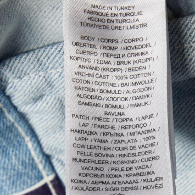 Polo Ralph Lauren Cazadora vaquera patchwork azul L en Excelente estado para la venta en Dubai, Al Qouz 2