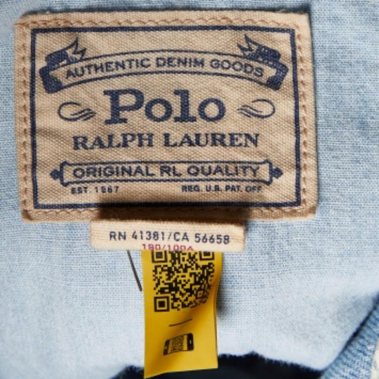 Polo Ralph Lauren Cazadora vaquera patchwork azul L en venta 1