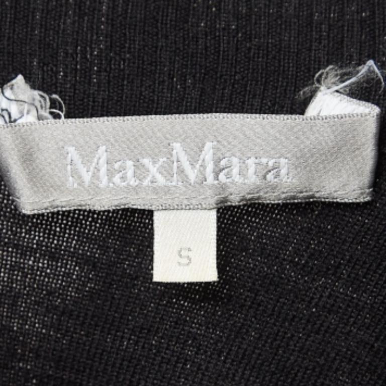 Max Mara Schwarz Wolle stricken ärmelloses kurzes Kleid S Damen im Angebot