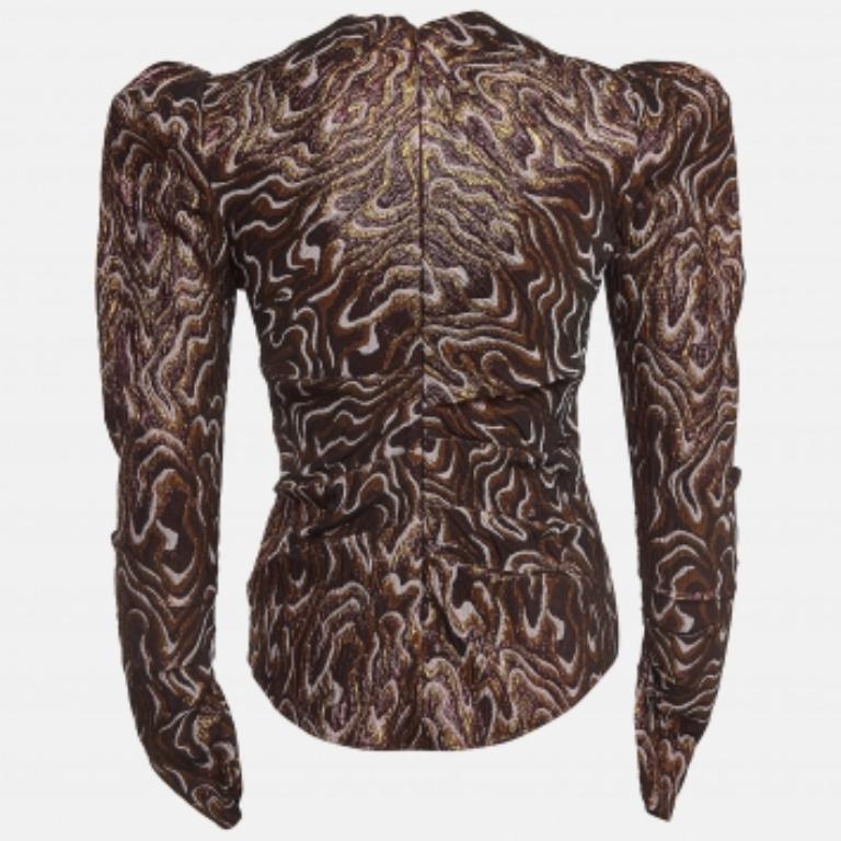 Donna Isabel Marant - Top increspato in lurex metallizzato S in vendita